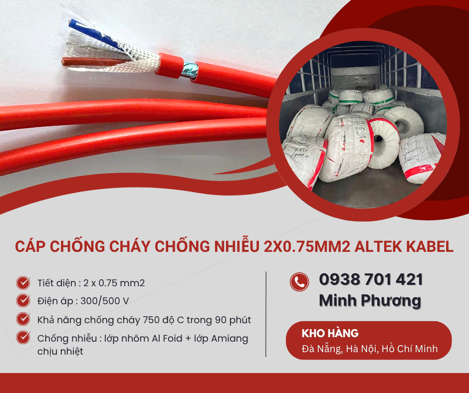Cáp chống cháy chống nhiễu 2x0.75mm² Altek Kabel - Báo giá, ứng dụng mới nhất 20